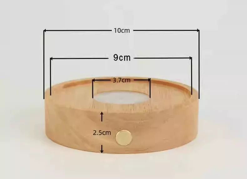 Wooden Crystal Lamp Base - LED Light Holder for Tranquil Ambiance