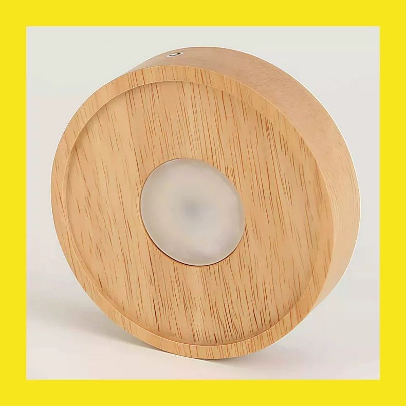 Wooden Crystal Lamp Base - LED Light Holder for Tranquil Ambiance